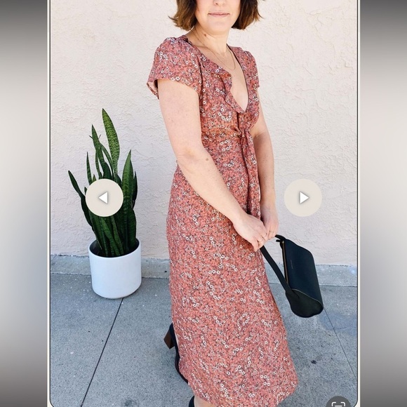 Whimsy + Row Bree Midi Dress- Rhubarb Floral - Picture 5 of 16